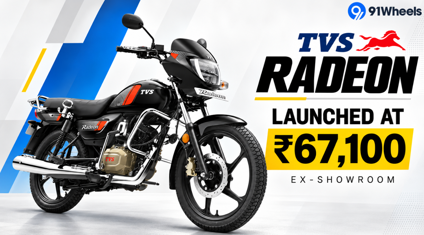 TVS Radeon Launched At Rs 67,100, Gets New LED Lights